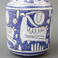 Mid-Century Italian Blue Ceramic Vase by Fratelli Fanciullacci (circa 1960s)