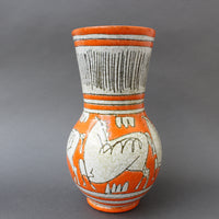 Mid-Century Italian Orange Ceramic Vase by Fratelli Fanciullacci (circa 1960s)
