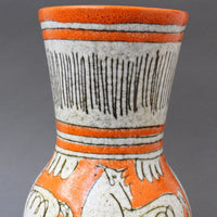 Mid-Century Italian Orange Ceramic Vase by Fratelli Fanciullacci (circa 1960s)