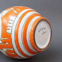Mid-Century Italian Orange Ceramic Vase by Fratelli Fanciullacci (circa 1960s)