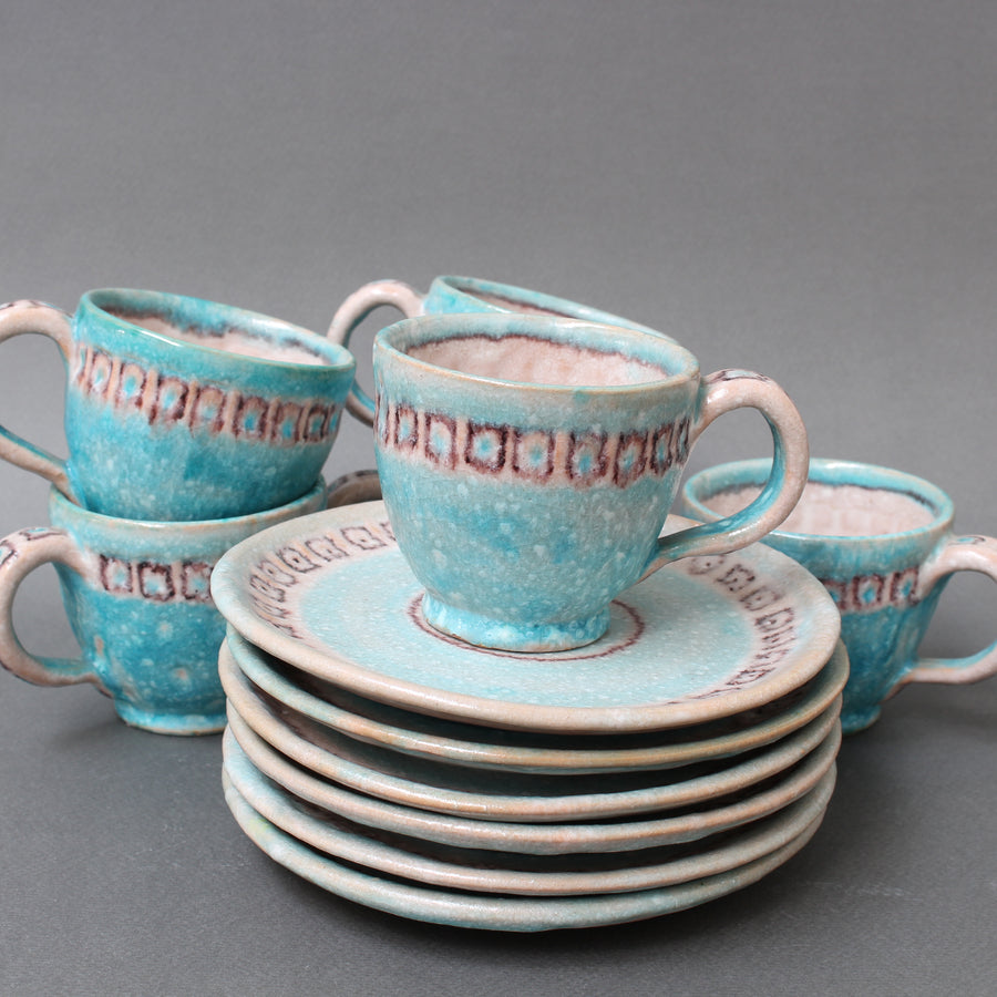 Vintage Italian Ceramic Tea / Coffee Set by Guido Gambone (circa 1950s)