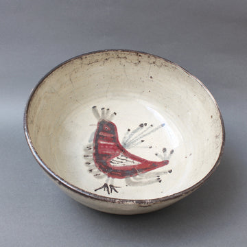 'Ceramic French Rooster Motif Bowl' by Gustave Reynaud - Le Mûrier (circa 1950s)