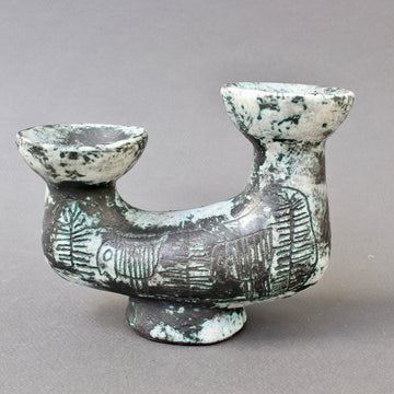 Mid-Century French Ceramic Candle Holder by Jacques Blin (circa 1950s)
