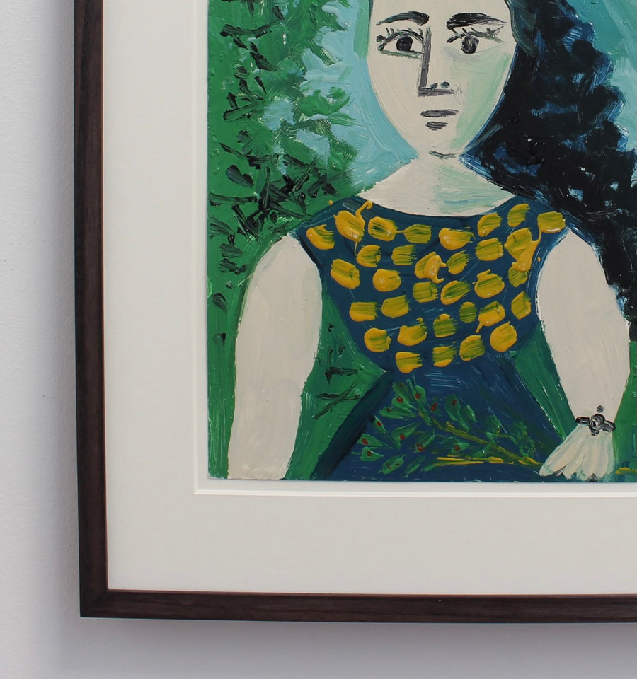 'Portrait of Woman in the Garden' by Raymond Debiève (1975)