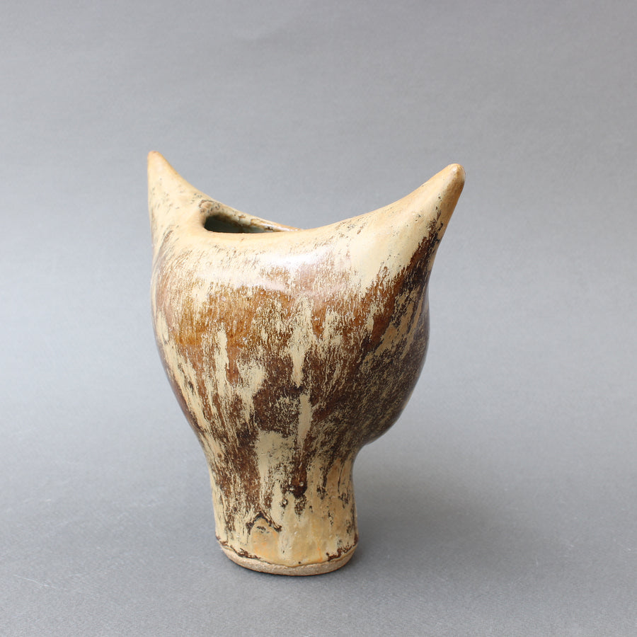 Mid-Century French Ceramic Cat Vase (circa 1960s)