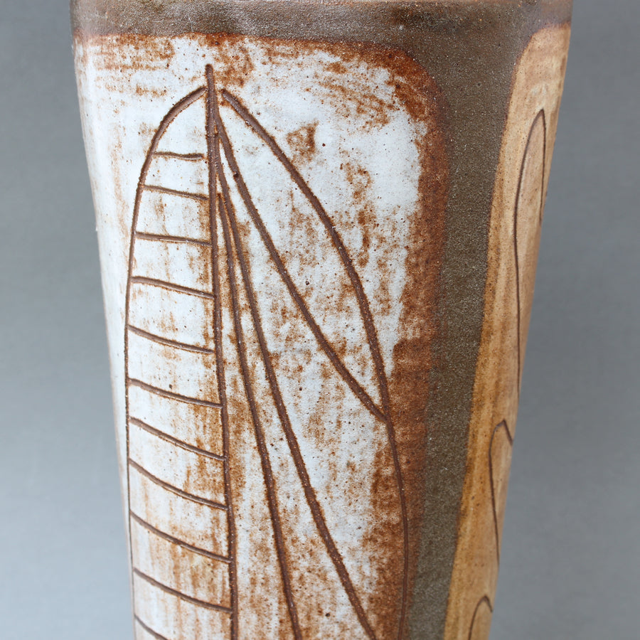 French Ceramic Decorative Vase by Alexandre Kostanda (circa 1960s)