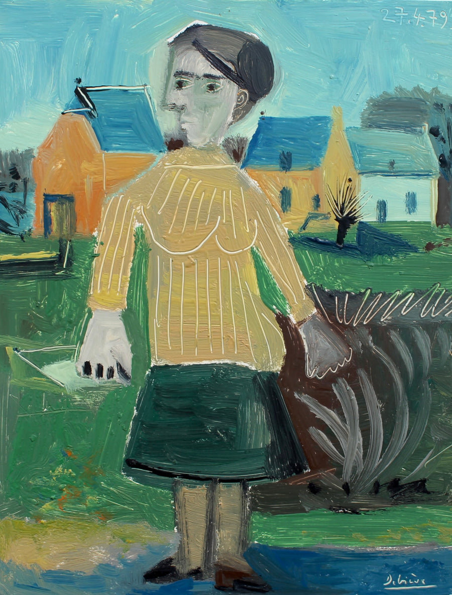 'Woman in Front of Her Home' by Raymond Debiève (1979)
