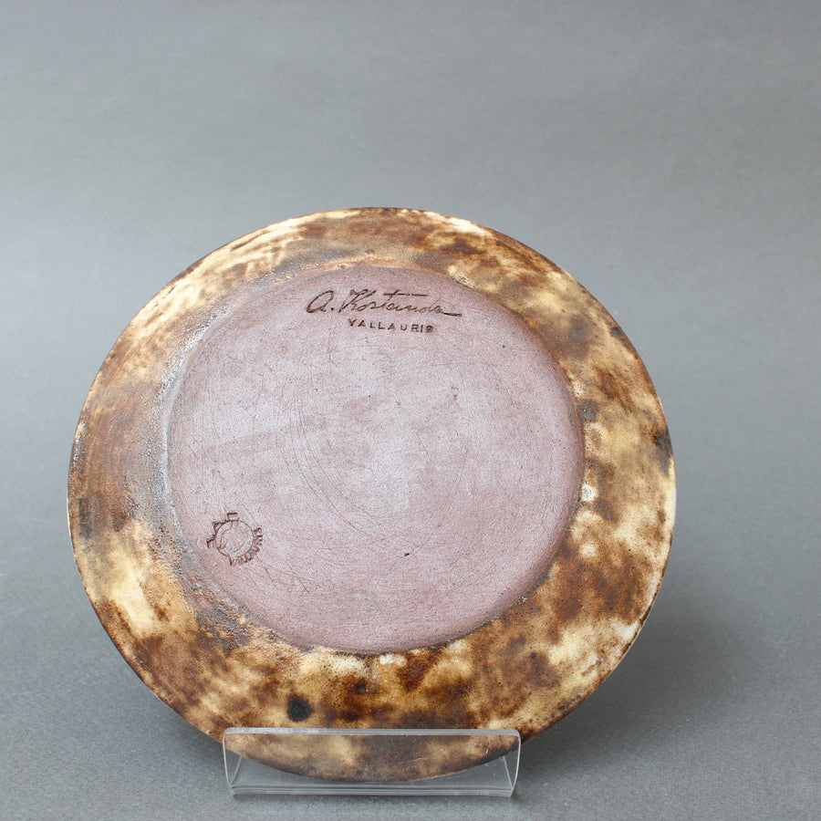 Mid-Century Ceramic Plate by Alexandre Kostanda (circa 1960s) - Small