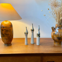 Set of Three Bottle-Shaped Vases by Bruno Gambone (circa 1990s)