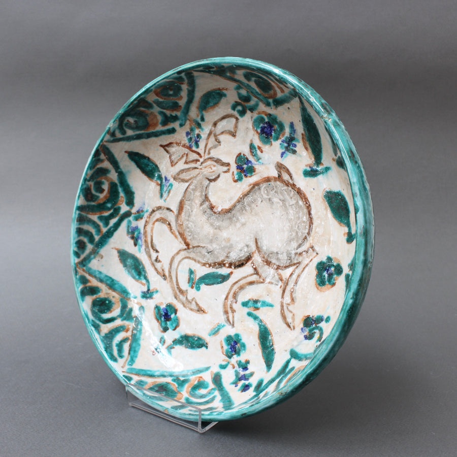 French Persian-Inspired Ceramic Bowl by Édouard Cazaux (circa 1930s)