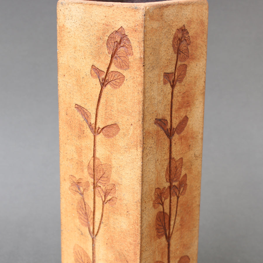 Vintage French Ceramic Vase by Raymonde Leduc (circa 1960s)
