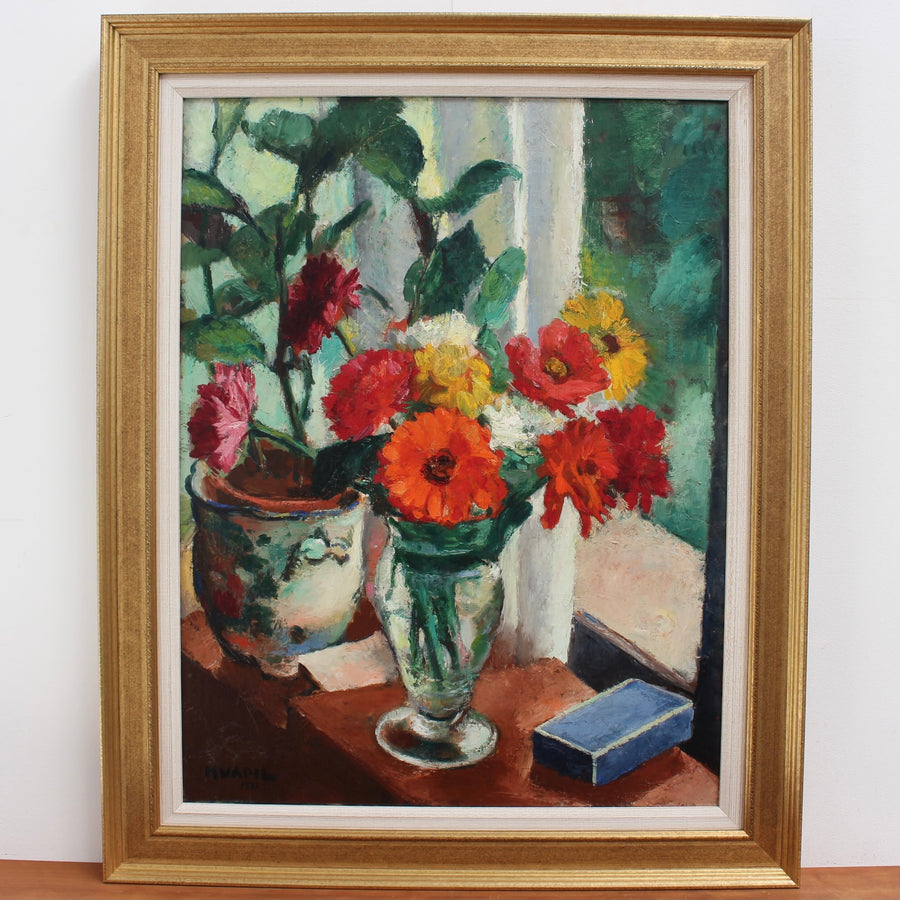 'Flowers in the Window' by Charles Kvapil (1937)