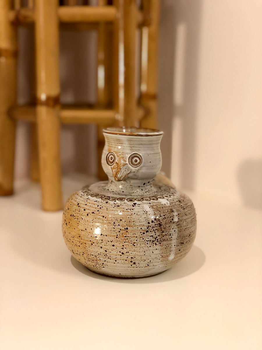 Glazed Ceramic Stylised Bird Vase by Dominique Pouchain (circa 1980s)