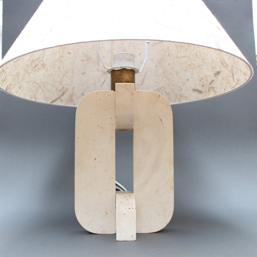 Italian Travertine Lamp (c. 1960s)