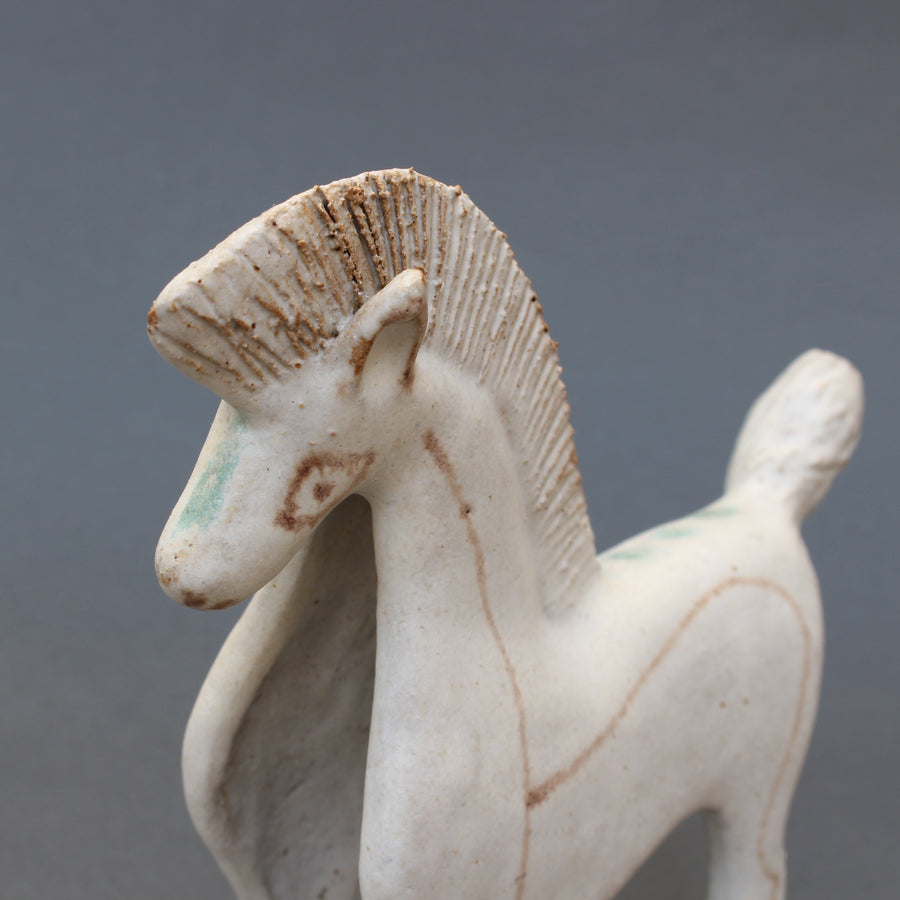 Ceramic White Horse by Bruno Gambone (circa 1970s)