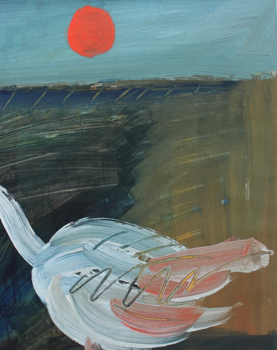 'Flamingo in the Camargue' by Raymond Debiève (circa 1960s)