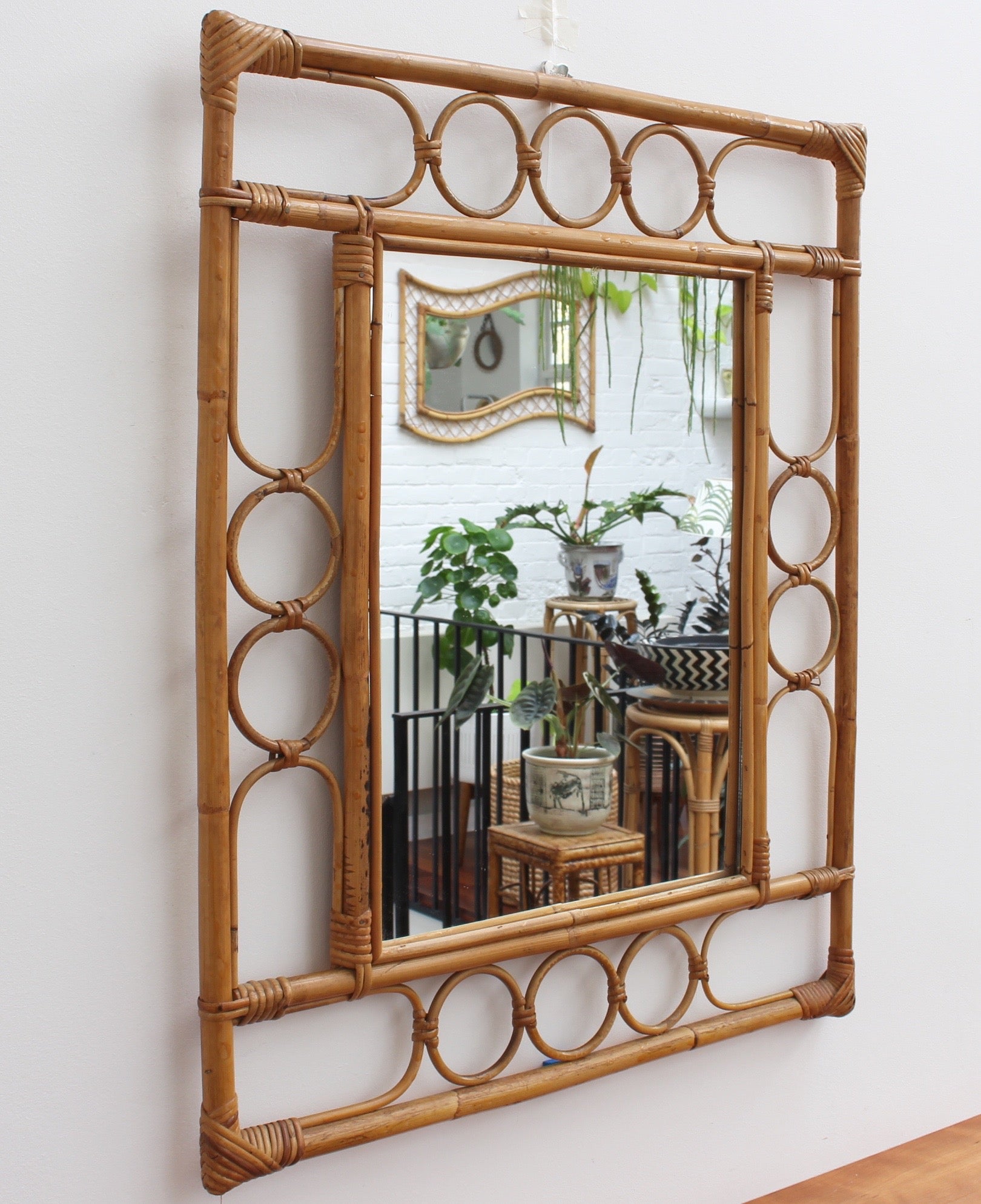 Rectangular Vintage French Rattan Mirror (circa 1960s) – Bureau of ...