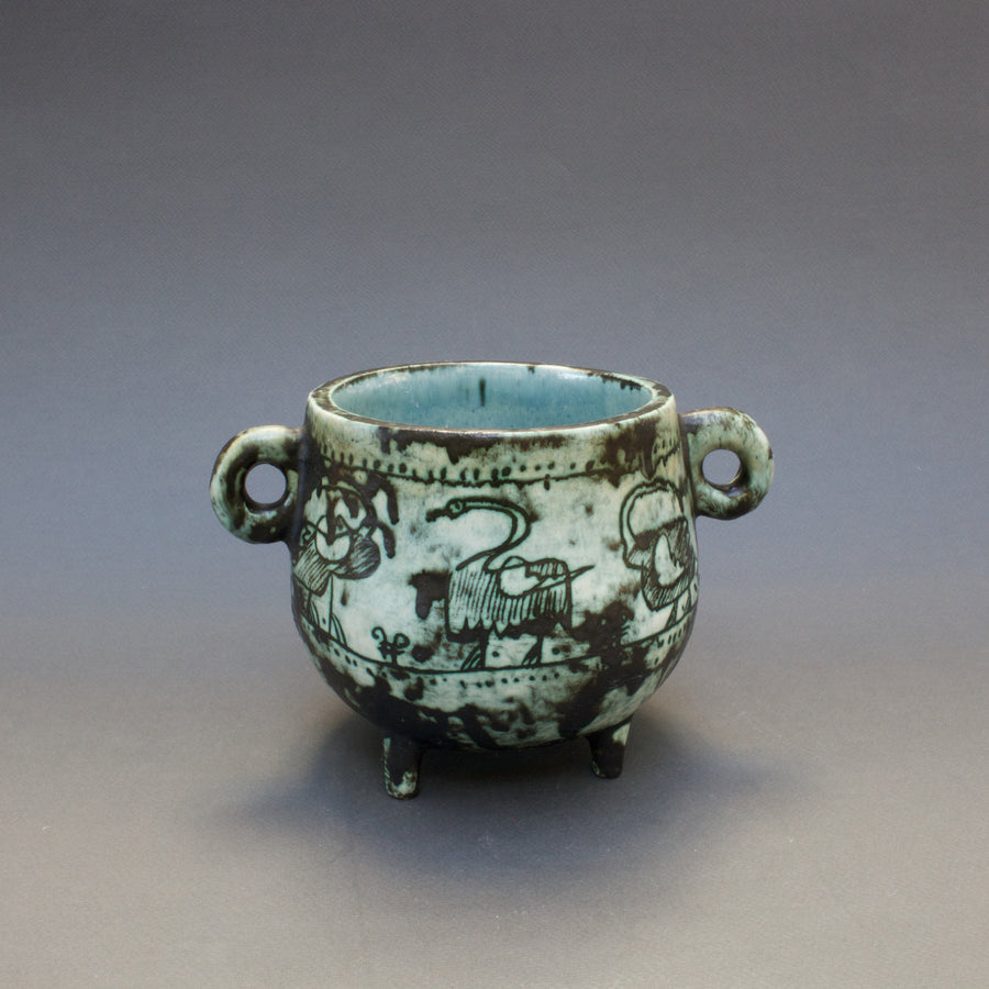 Four-Legged Ceramic Pot by Jacques Blin (c. 1950s)