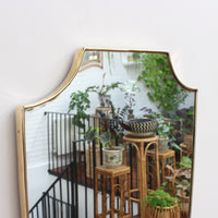 Mid-Century Italian Wall Mirror with Brass Frame (circa 1950s)