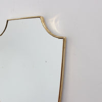 Mid-Century Italian Wall Mirror with Brass Frame (circa 1950s)