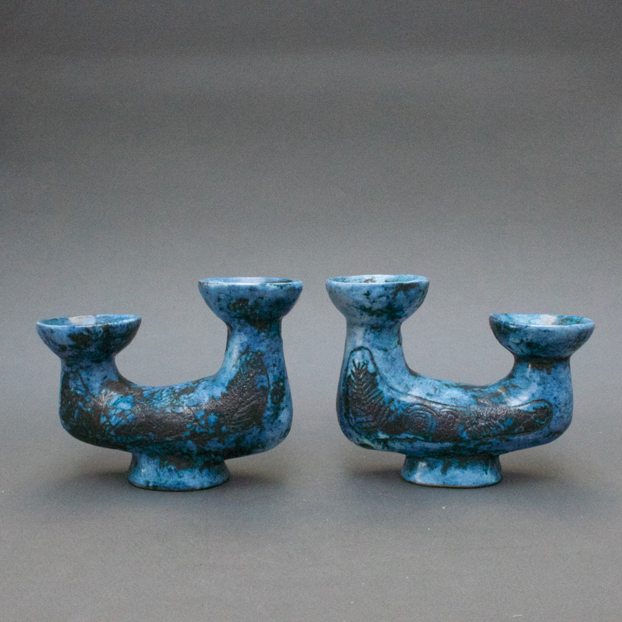 Pair of Candle Holders by Jacques Blin (c. 1950s)
