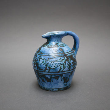 Small Blue Ceramic Jug by Jacques Blin (c. 1950s)