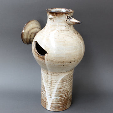 Glazed Ceramic Stylised Bird Vase by Jacques Pouchain (circa 1960s)