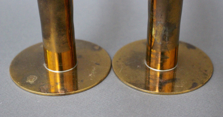 Pair of Mid-Century Split Leaf Lily Candle Holders by SCAN Sweden