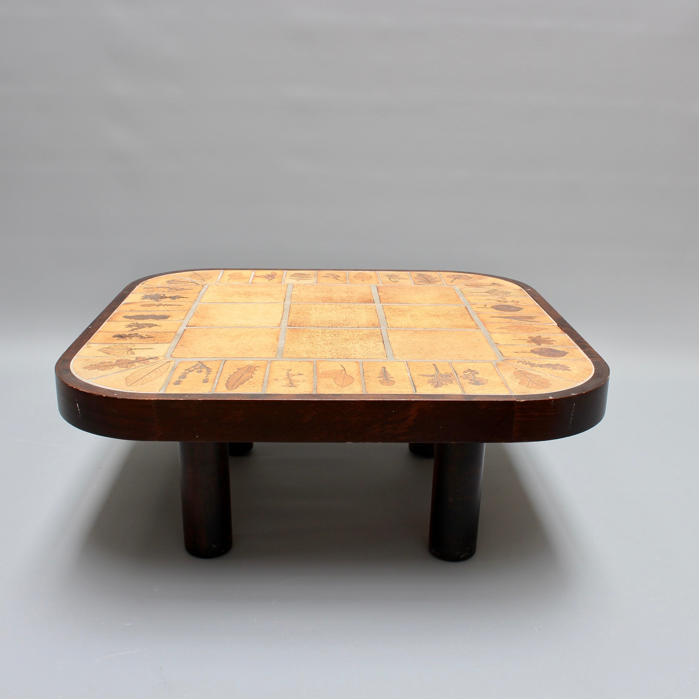 Roger Capron フランス ビンテージ テーブル ぺリアン Vintage French Rectangular Tiled Coffee Table by Roger