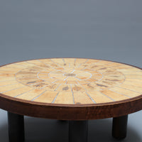 Coffee Table with Leaf Motif by Roger Capron (circa 1970s)