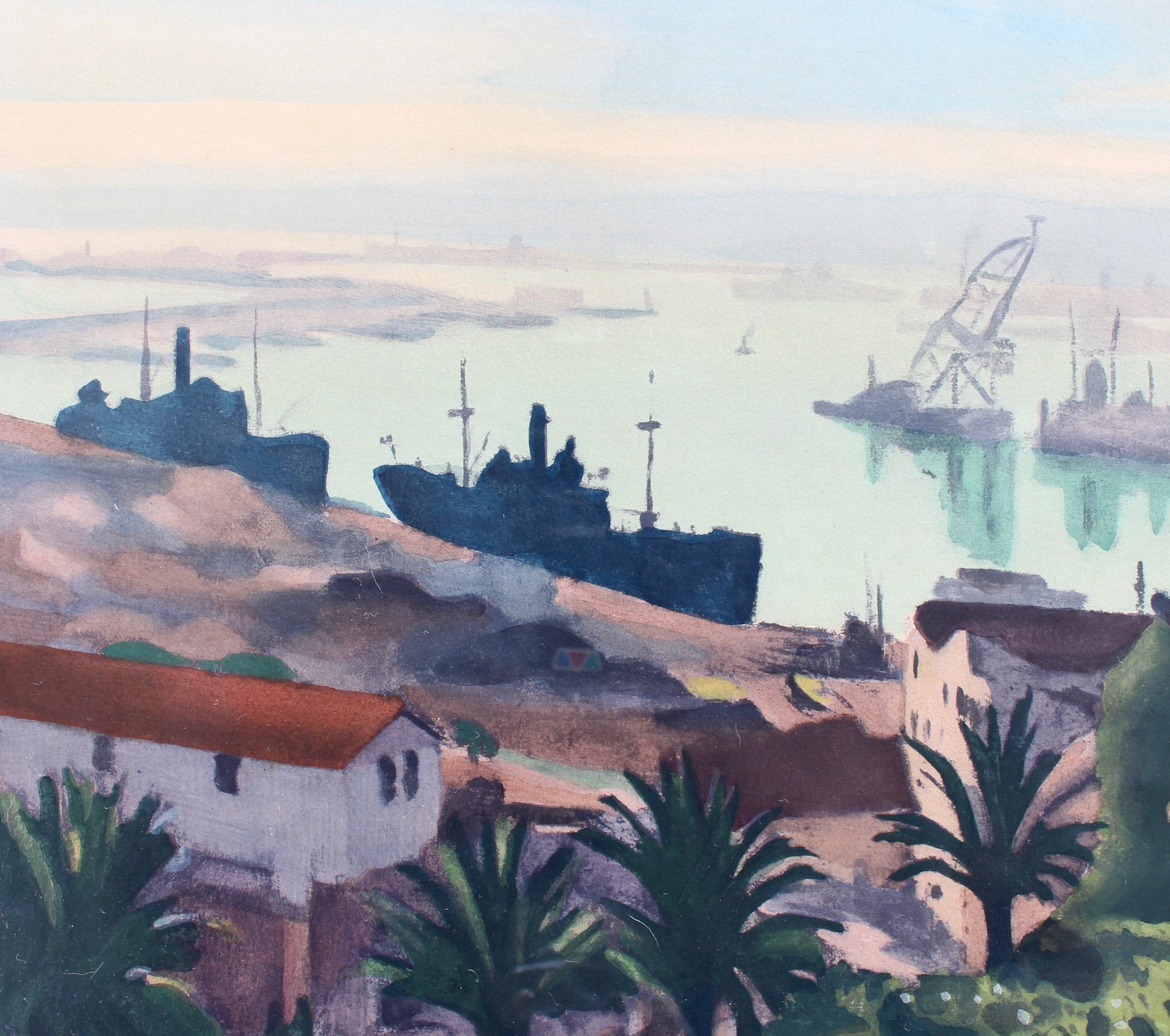 The Port of Algiers' Lithograph by Albert Marquet (circa
