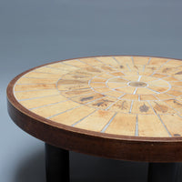 Coffee Table with Leaf Motif by Roger Capron (circa 1970s)