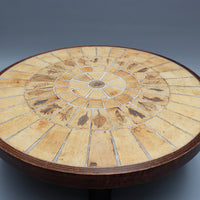 Coffee Table with Leaf Motif by Roger Capron (circa 1970s)