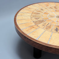 Coffee Table with Leaf Motif by Roger Capron (circa 1970s)
