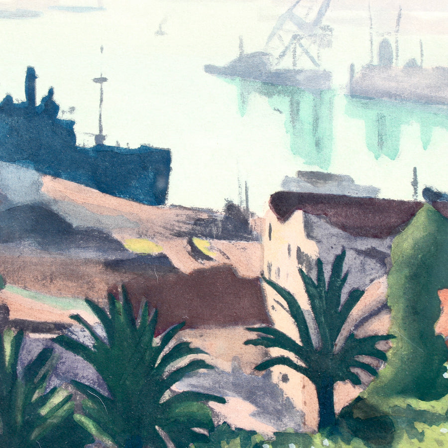 'The Port of Algiers' Lithograph by Albert Marquet (circa 1940s)