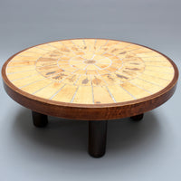 Coffee Table with Leaf Motif by Roger Capron (circa 1970s)