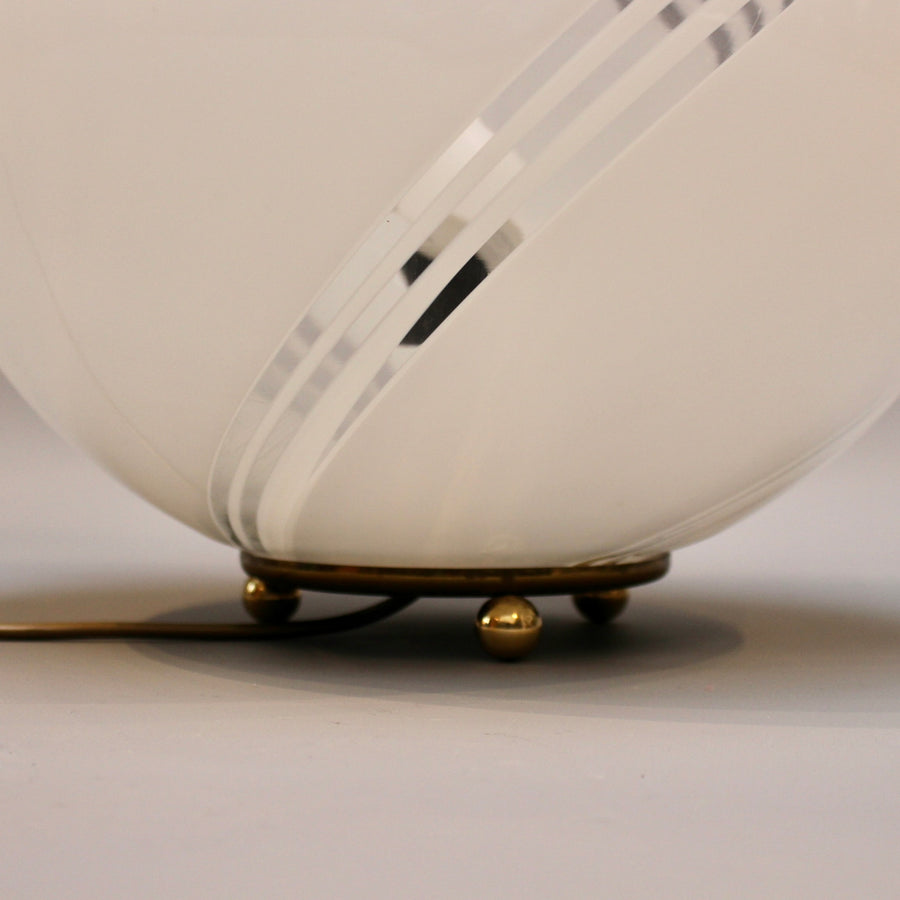 Vintage Italian Murano Glass Globe Table Lamp (circa 1970s) - Large
