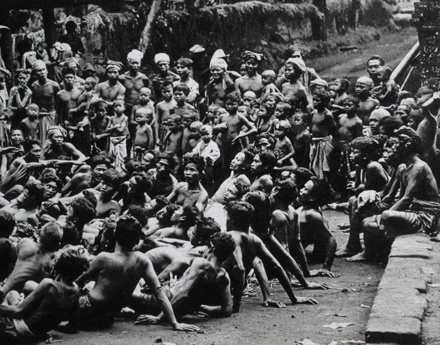 Balinese Ritual Drama Black and White Photograph (circa 1920s)