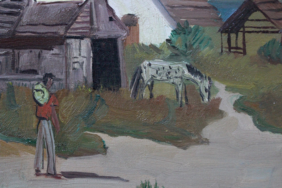 'Cabins in the Camargue' by Yves Brayer (circa 1950s)