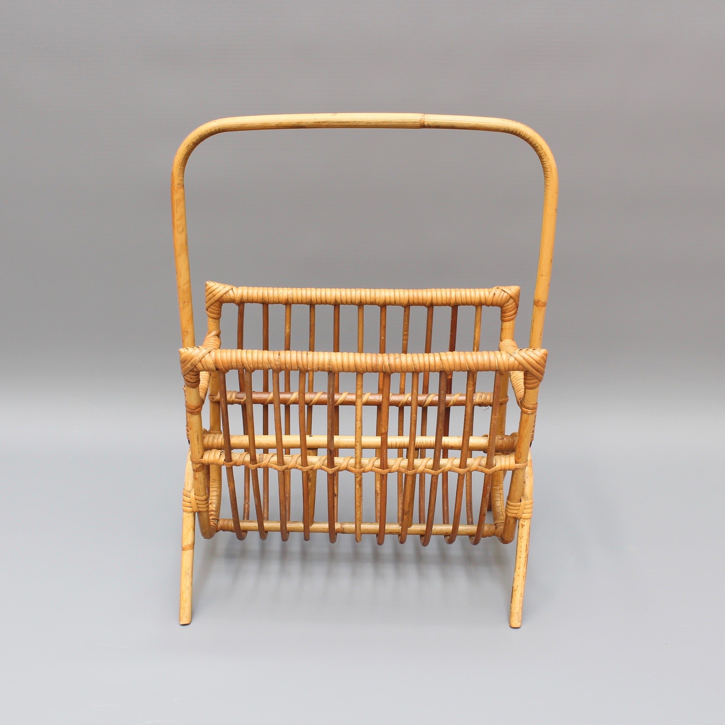 Mid-Century French Rattan Magazine Rack (circa 1960s) – Bureau of ...