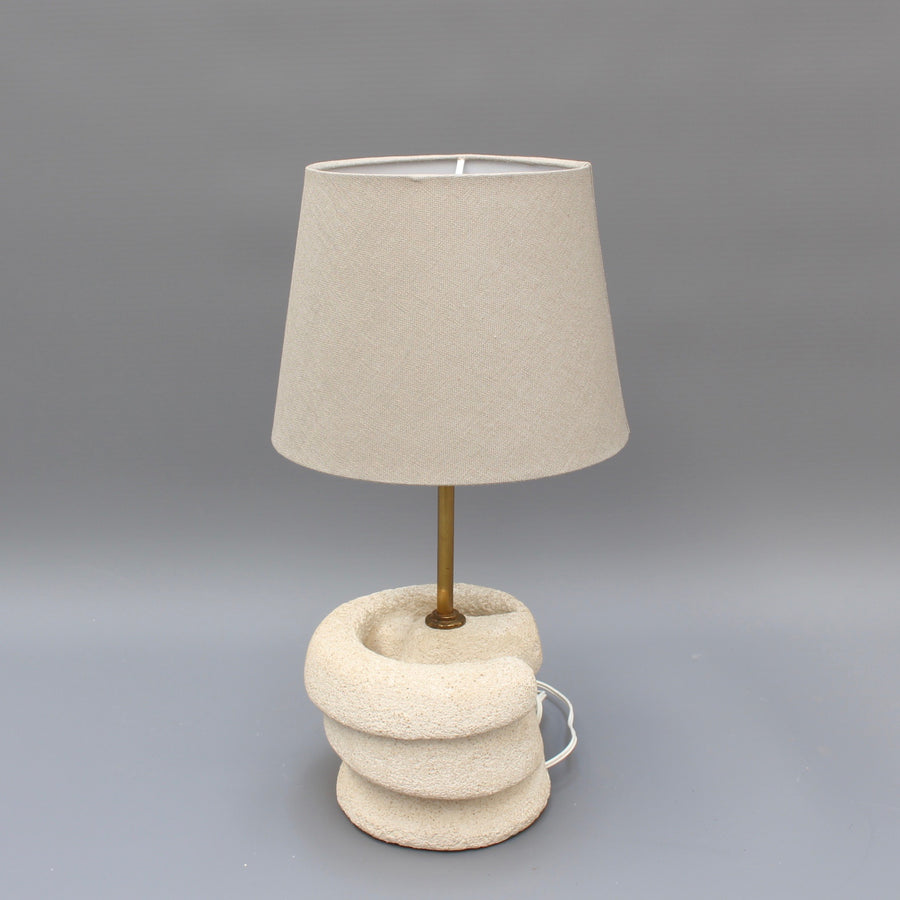 French Limestone (Pierre du Gard) Table Lamp (circa 1970s)