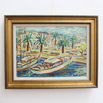 'Boats on the French Riviera' by Harit Noël (circa 1960s)