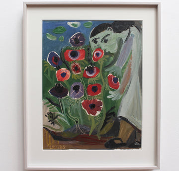 'Woman with Flowers' by Raymond Debiève (1965)