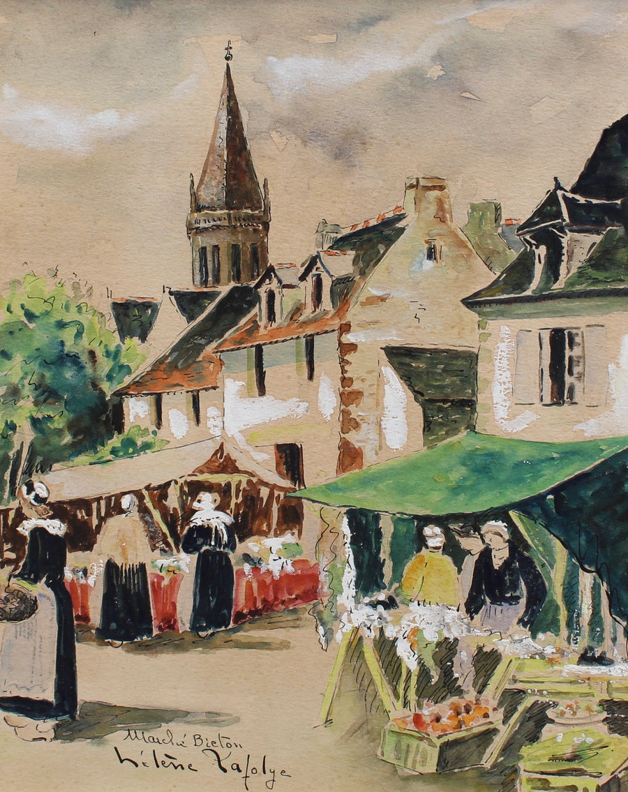 'Breton Market' by Hélène Lafolye (circa 1930s)