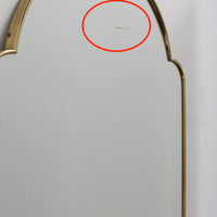 Mid-Century Large Italian Wall Mirror with Brass Frame (circa 1950s)