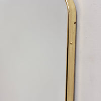 Mid-Century Large Italian Wall Mirror with Brass Frame (circa 1950s)