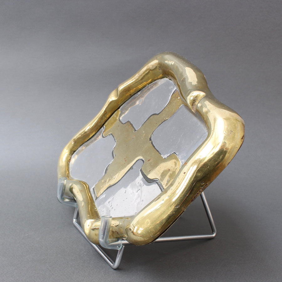 Aluminium and Brass Vide-Poche / Ashtray Attributed to David Marshall (c. 1980s)