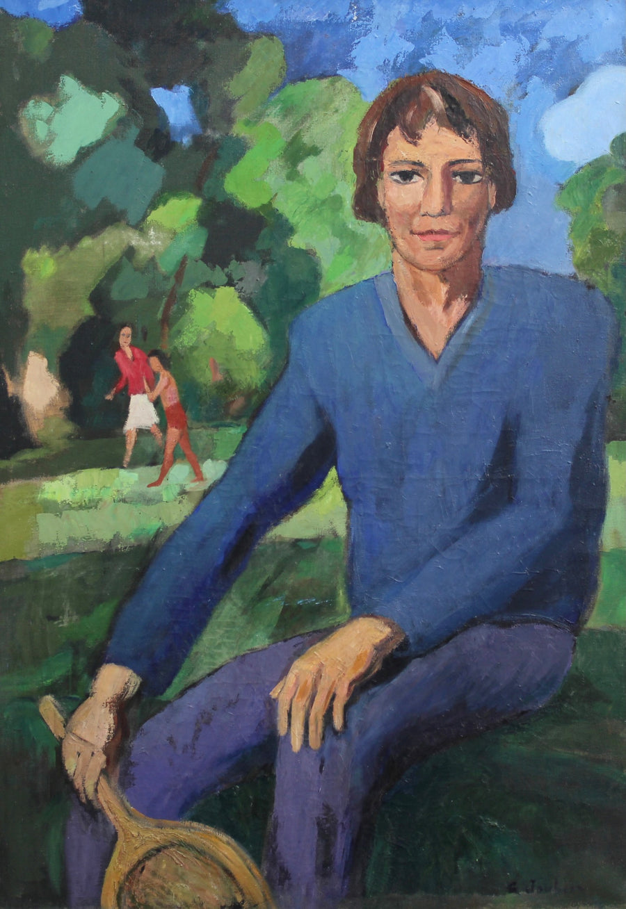 'The Tennis Player' by Georges Joubin (circa 1950s)